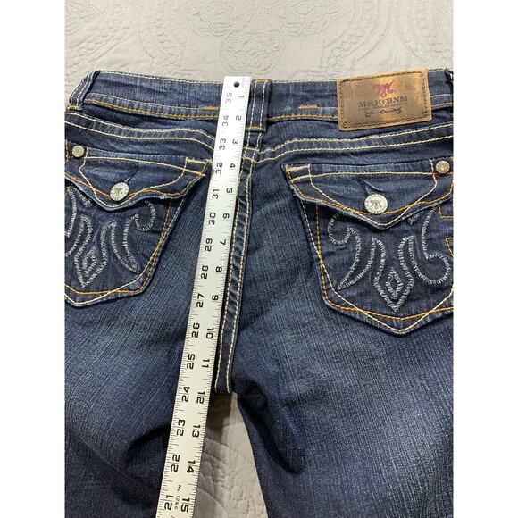 MEK Denim Jeans Capri Pants Womens‎ 32 x 23 Dark Wash New Mazatlan Embroidered - Picture 11 of 11